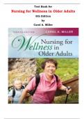 Test Bank for Nursing for Wellness in Older Adults 8th Edition by Carol A&period; Miller &vert;All Chapters&comma; Complete Q & A&comma; Latest&vert;