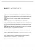 PATIENT ACCESS NOTES QUESTIONS AND ANSWERS 2023&sol;2024 LATEST EDITION