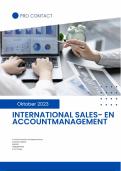 Internationale sales en accountmanagment: cijfer 8!