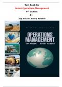 Test Bank for Heizer Operations Management 9th Edition by Jay Heizer, Barry Render |All Chapters, Complete Q & A, Latest|