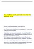   REL 333 Final Exam questions and answers latest top score.