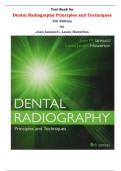 Test Bank for Dental Radiography Principles and Techniques, 5th Edition by Joen Iannucci, Laura Howerton |All Chapters, Complete Q & A, Latest|