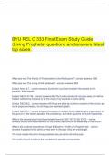 BYU REL C 333 Final Exam Study Guide (Living Prophets) questions and answers latest top score.