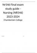 Nr546 Final exam study guide - Nursing (NR546) 2023/2024 Chamberlain College