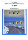 Test Bank for HDEV : human lifespan development 6th Edition by Spencer A. Rathus |All Chapters, Complete Q & A, Latest|