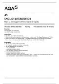 AQA AS  ENGLISH LITERATURE B  Paper 1A Literary genres: Drama: Aspects of tragedy 7716-1A-QP-EnglishLiteratureB-AS-18May23