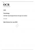 OCR AS Level Psychology H167/02 JUNE 2023 MARK SCHEME: Psychological themes through core studies