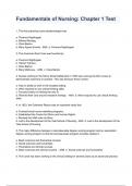Fundamentals of Nursing&colon; Chapter 1 Test
