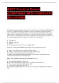 ASCP Practice Exams  QUESTIONS WITH COMPLETE  SOLUTIONS