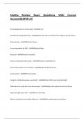  MedCa Review Exam Questions With Correct Answers&lpar;RATED A&rpar;&excl;