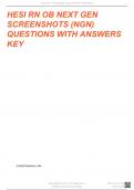 HESI RN MATERNAL/OB SCREENSHOTS NGN EXAM-QUESTIONS WITH ANSWER KEYS