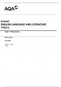 AQA A-level ENGLISH LANGUAGE AND LITERATURE 7707/1 Paper 1 Telling Stories  Mark scheme  June 2023 Version: 1.0 Final 