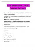NUR 406 Exam 1 With Correct Answers