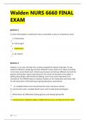 Walden NURS 6660 FINAL EXAM