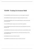 TED300 - Training Environment Build EXAM QUESTIONS AND ANSWERS LATEST EDITION