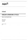 AQA A-level  ENGLISH LITERATURE A 7712/1 Paper 1 Love through the ages  Mark scheme June 2023  Version: 1.0 Final