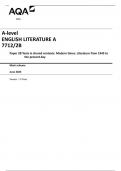 AQA A-level   ENGLISH LITERATURE A   7712/2B    Paper 2B Texts in shared contexts: Modern times: Literature from 1945 to the present day  Mark scheme June 2023  Version: 1.0 Final 