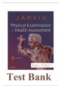 TEST BANK FOR Physical Examination and Health Assessment, 8th Edition by Jarvis  1 - 32 COMPLETE CHAPTERS 2023