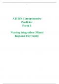 ATI RN Comprehensive Predictor Nursing intergration Exam.