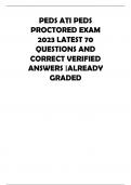 PEDS ATI PEDS PROCTORED EXAM 2023 LATEST 70 QUESTIONS .