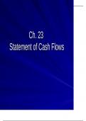 Chapter 23 statement of cash flows power point slides 
