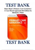Test Bank for Ham&rsquo;s Primary Care Geriatrics&colon; A Case-Based Approach 6th Edition by Richard J&period; Ham ISBN 9780323089364 Chapter 1-54 &vert; Complete Guide A&plus;