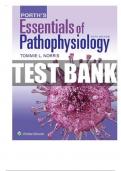 TEST BANK FOR Porth’s Essentials of Pathophysiology 5th Edition by Tommie L. Norris / 1 - 52 Chapters Complete Guide