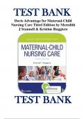 Test Bank for Davis Advantage for Maternal-Child Nursing Care 3rd Edition by Scannell Ruggiero Test Bank with Question and Answers ISBN 9781719640985 Chapter 1-27 |Complete Test bank Guide A+