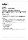 AQA A-level ENGLISH LITERATURE A Paper 2A Texts in shared contexts: WW1 and its aftermath 7712-2A-QP-EnglishLiteratureA-A-8Jun23
