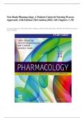 TEST BANK FOR Pharmacology A Patient-Centered Nursing Process Approach, 11th Edition by McCuistion /All Chapters 1 -58 