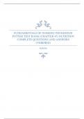FUNDAMENTALS OF NURSING 9TH EDITION POTTER TEST BANK &lpar;CHAPTER 45&rpar; NUTRITION COMPLETE QUESTIONS AND ANSWERS &lpar;VERIFIED&rpar;