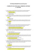 ATI Mental Health B Proctored Exam  COMPLETE SOLUTION 100&percnt; VERIFIED ANSWERS  A&plus; GRADED