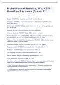Probability and Statistics&comma; WGU C955 Questions & Answers &lpar;Graded A&rpar;