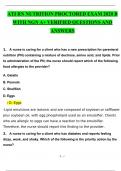 ATI RN NUTRITION PROCTORED EXAM 2020 B WITH NGN A+ VERIFIED QUESTIONS AND ANSWERS