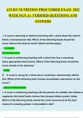 ATI RN NUTRITION PROCTORED EXAM  2022 WITH NGN A+ VERIFIED QUESTIONS AND ANSWERS