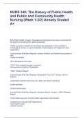 NURS 340: The History of Public Health and Public and Community Health Nursing (Week 1-2/2) Already Graded A+
