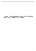 Test Bank - Structure and Function of the Body, 15th Edition (Patton, 20), Chapter 1-22 | All Chapters