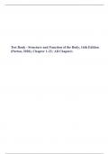 Test Bank - Structure and Function of the Body, 16th Edition (Patton, 2020), Chapter 1-22 | All Chapters