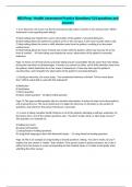 HESI Prep - Health Assessment Practice Questions&sol;124 questions and answers