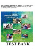 TEST BANK FOR HUMAN DEVELOPMENT, A LIFE-SPAN VIEW 8TH EDITION ROBERT V. KAIL JOHN C. CAVANAUGH ALL CHAPTERS COMPLETE GUIDE.