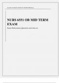 Walden University NURS 6551OB MID TERM Exam (Exam Elaborations Questions & Answers) Latest Verified Review 2023 Practice Questions and Answers for Exam Preparation, 100% Correct with Explanations, Highly Recommended, Download to Score A+