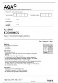 AQA A-Level Economics Paper 3 Economic Principles and Issues 2022 VERIFIED SOLUTION