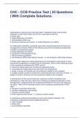 CHC - CCB Practice Test &vert; 25 Questions &vert; With Complete Solutions&period;