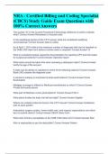 Bundled package NHA CBCS 2023&sol;2024 Exam Questions with 100&percnt; Correct Answers