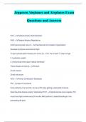 Jeppesen Airplanes and Airplanes Exam Questions and Answers