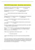 WGU D072 Study Guide - Questions And Answers