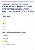 ATI TEAS 6 PRACTICE TESTS BANK  WORKBOOK 6 FULL LENGTH TEST BANK  WITH CORRECT ANSWERS =LATEST  UPDATE 2023 / 2024 GUARANTEED PASS