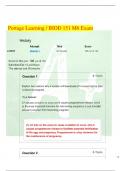Portage Learning / BIOD 151 M6 Exam