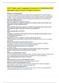 UHC Ethics and Compliance Section for Certification 2023 Questions and Answers (Verified Answers)