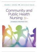 Test Bank for Community and Public Health Nursing 3rd Edition Rosanna DeMarco||ISBN NO:10,1975111699||ISBN NO:13,978-1975111694||Chapter 1-25||Complete Guide A+